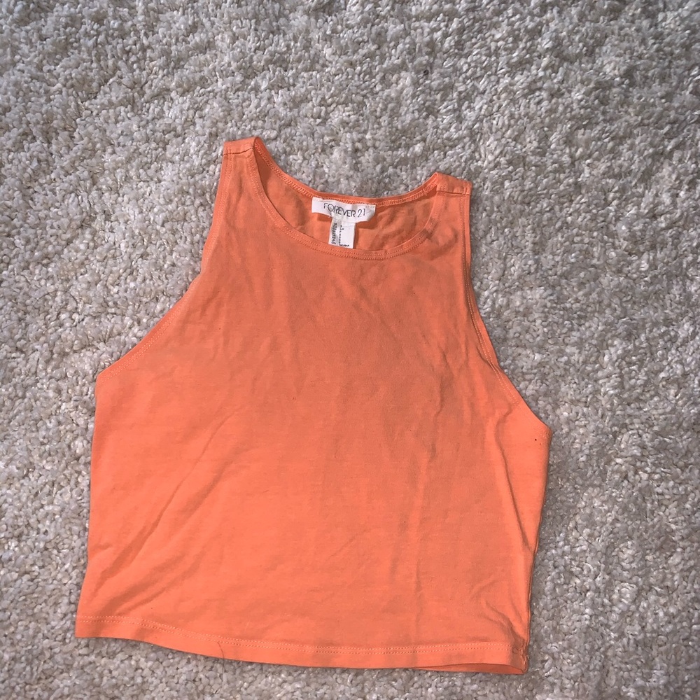 Orange crop top